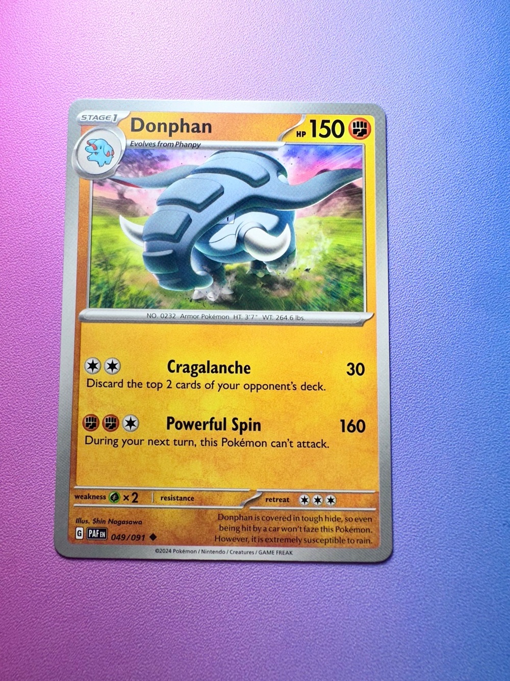 donphan - 049/091 (uncommon) — pokemon: paldean fates
